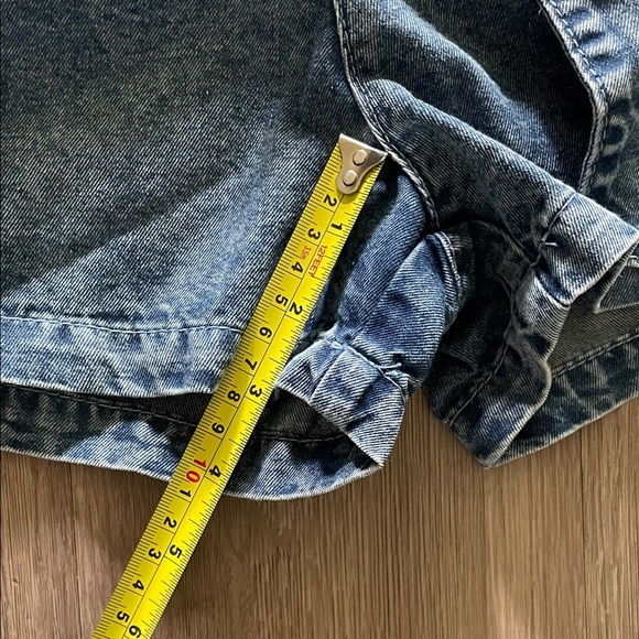 Women Denim Button-Up Ballon Sleeve Romper w/ Belt XL Causal Cotton Contemporary - Picture 13 of 15